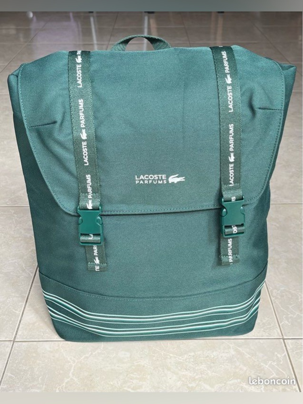 Lacoste Green Rucksack Backpack - Picture 3 of 3